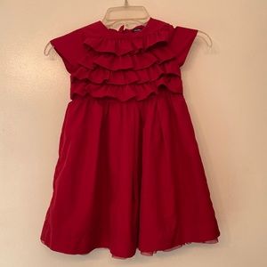 BabyGap ruffled red dress. Size 4 years.